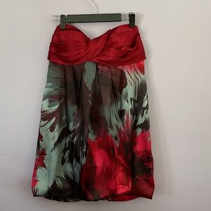 Wendye Chaitin Strapless Red and Black Dress